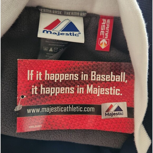 Majestic Men's Jacket Size S Navy Blue Therma Base Fleece Lined Baseball NWT - Picture 8 of 9